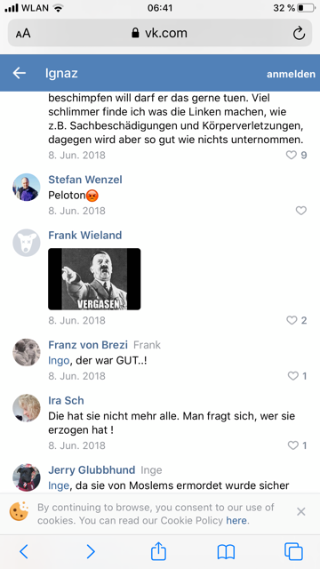 ... mit Kommentar Ingo U., alias Frank Wieland