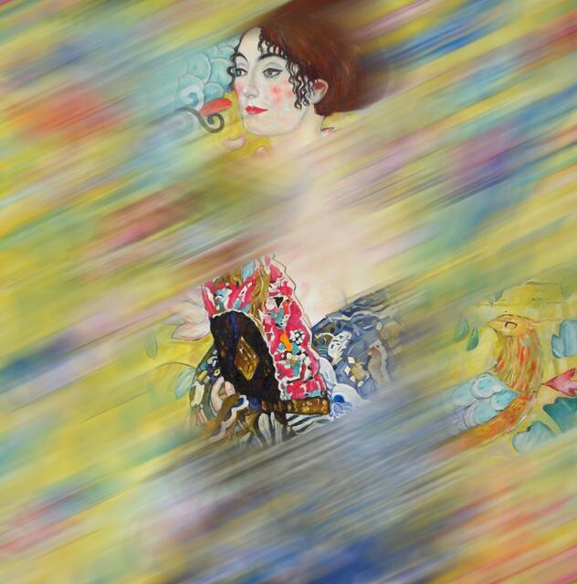 La dame à l'éventail - Dame mit Fächer, G. Klimt - Karin 2 Punkte
