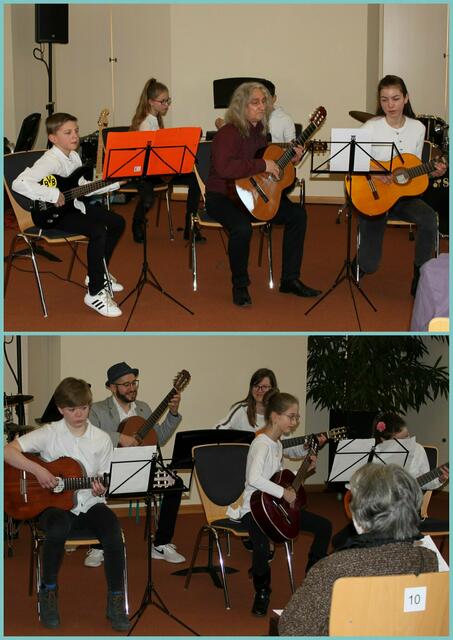 Das Gitarrenensemble machte mit einem Walzermedley Lust auf mehr.