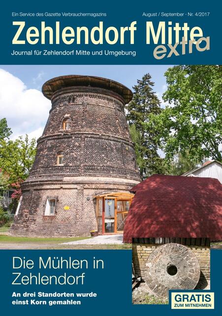 Titelblatt des kostenlosen Stadtmagazins Zehlendorf-Mitte, eine ältere Ausgabe aus 2017.