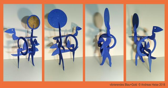 Vibrierendes Blau und Gold