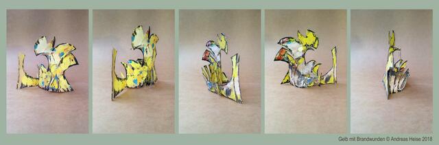 Gelb mit Brandwunden