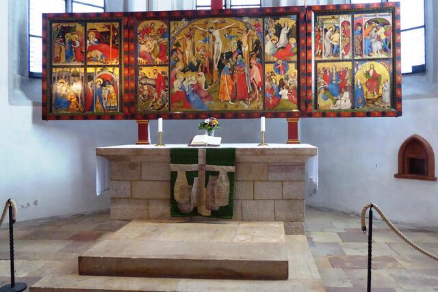 Der Altar des Conrad von Soest in Bad Wildungen.