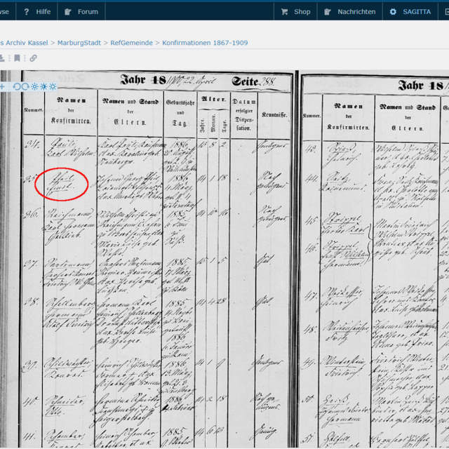 Konfirmation 1900 in Marburg