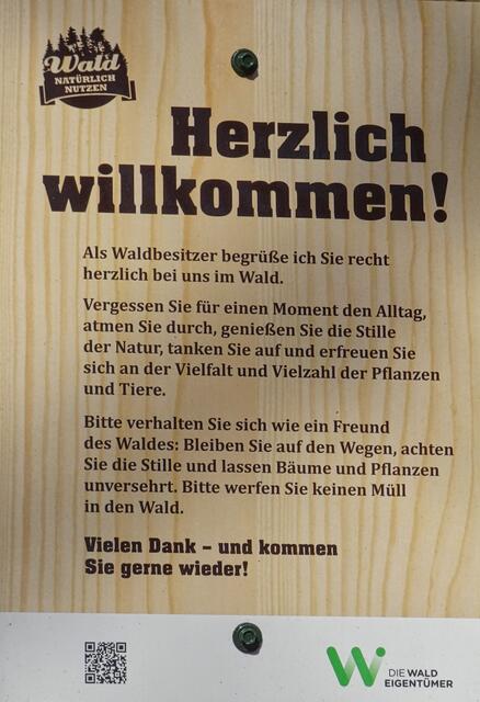 eine schöne Geste des Waldbesitzers