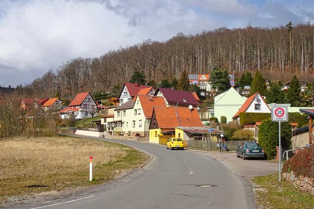 Ortseingang der 200 Seelengemeinde Morungen