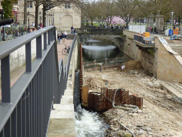 Das Leinewehr , die ewige Baustelle.
