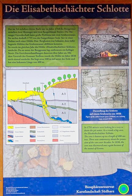 Informationstafel Elisabethschächter Schlotte