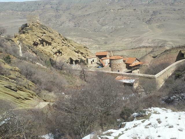 Davit Gareja in der ostgeorgischen Steppe.