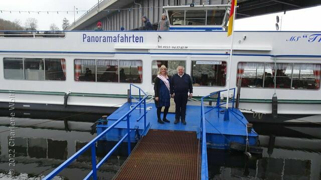 Königin der Texte Charlene Wolff und Kapitän Klaus-Peter Pretzsch