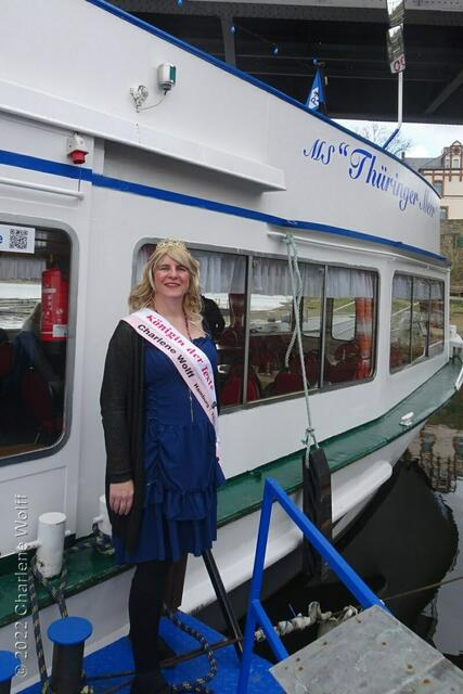 Das schöne Schiff MS "Thüringer Meer" wurde 2018 von der Thüringer Meerjungfrau getauft.