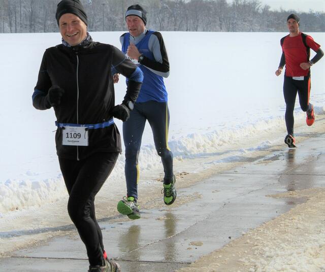 Gut eingepackt absolvierte Markus Wegner die abwechslungsreiche 10 Kilometer Runde