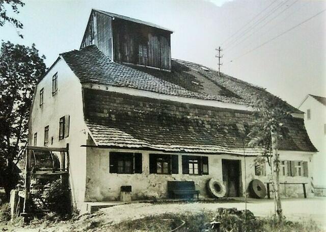Die nach dem letzten Müller genannte "Reitermühle" nach der Stilllegung in den 1980er Jahren.