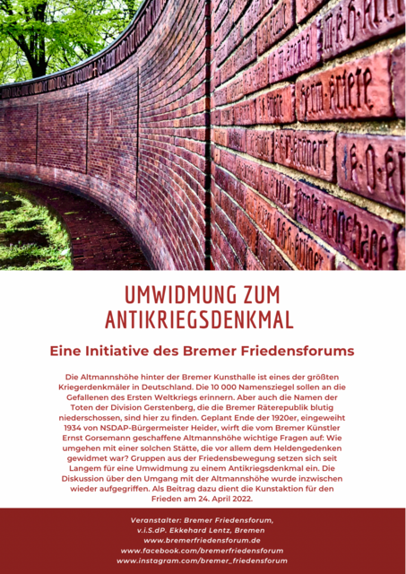 Umwidmung zum Antikriegsdenkmal