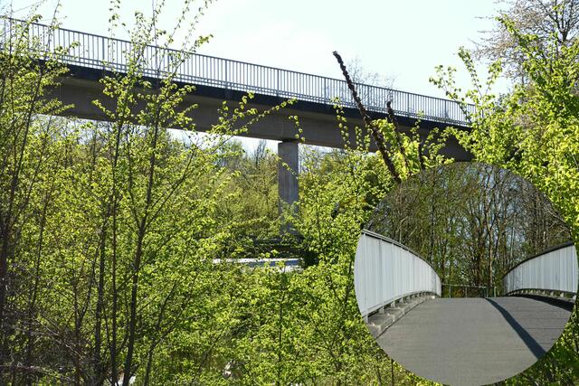 Fußgänger kreuzen ebenfalls die B443 in Rethen. Radfahrer sind geduldet. Der wef führt von der Lüneburger Straße zum Rethener Winkel.
