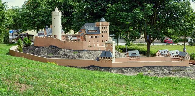 Modell der Burg Anhalt in Ballenstedt
