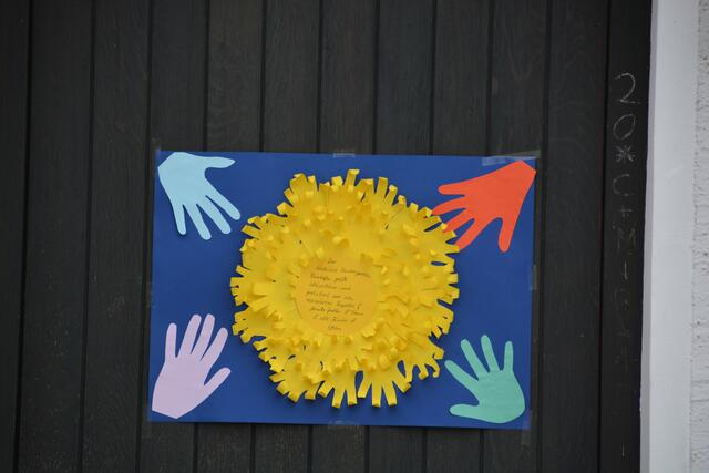 Grußplakat des Kindergartens Hainhofen