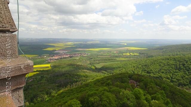 Vom Kyffhäuserdenkmal geht der Blick weit ins Land