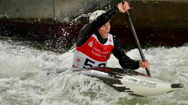 Ob Leistungsklasse oder Junioren - die Kanutinnen und Kanuten kämpften auf dem Olympiakanal um die besten Platzierungen! Foto von Michael Lehner erstellt.