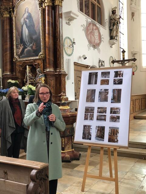 Der Katharina von Miller vom Landesamt für Denkmalpflege bei ihren Ausführungen.