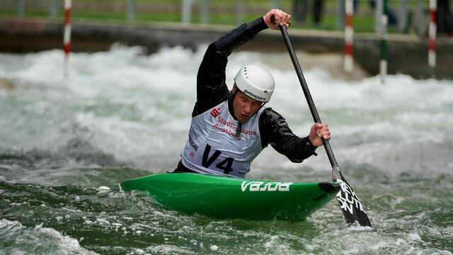 Ob Leistungsklasse oder Junioren - die Kanutinnen und Kanuten kämpften auf dem Olympiakanal um die besten Platzierungen! Foto von Michael Lehner erstellt.