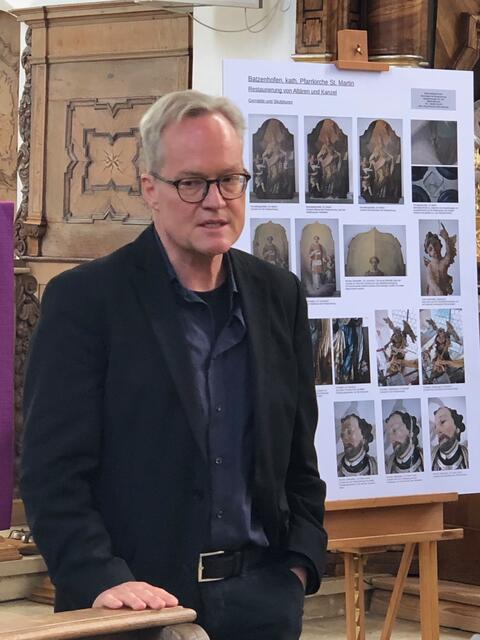 Generalkonservator Prof. Mathias Pfeil, Leiter des Landesamtes für Denkmalschutz in Batzenhofen.