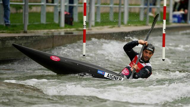 Ob Leistungsklasse oder Junioren - die Kanutinnen und Kanuten kämpften auf dem Olympiakanal um die besten Platzierungen! Foto von Michael Lehner erstellt.