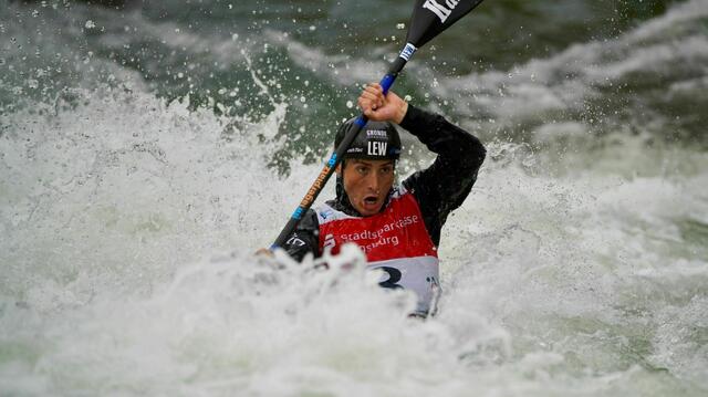 Ob Leistungsklasse oder Junioren - die Kanutinnen und Kanuten kämpften auf dem Olympiakanal um die besten Platzierungen! Foto von Michael Lehner erstellt.
