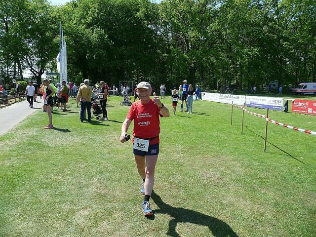 Der Burgdorfer Spargelsprinter nach dem Rennen.