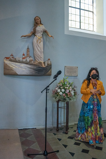 Weihe der Figur der hl. Corona in der Friedberger Stadtpfarrkirche St. Jakob