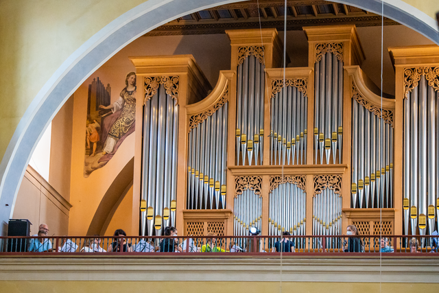 Weihe der Figur der hl. Corona in der Friedberger Stadtpfarrkirche St. Jakob