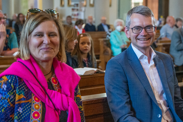 Weihe der Figur der hl. Corona in der Friedberger Stadtpfarrkirche St. Jakob