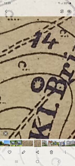 Steinkreis in der Wanderkarte aus 1951 auf dem Kleinen Brink | Foto: Labyrinth Wennigsen