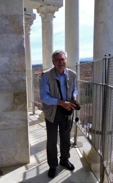 Manfred auf dem Schiefen Turm | Foto: Kirsten Mauss