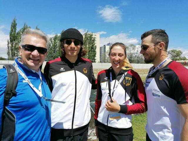 Horst Woppowa, Noah Hegge, rechts Sideris Tasiadis | Foto: Woppowa