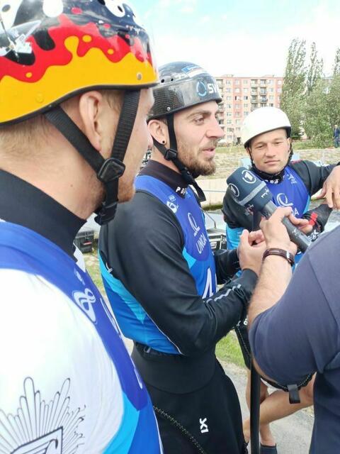 Beim Interview | Foto: Horst Woppowa