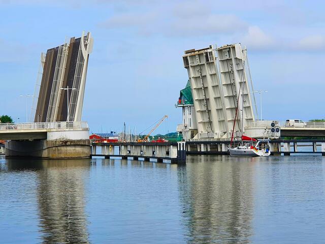 Die Klappbrücke in Aktion