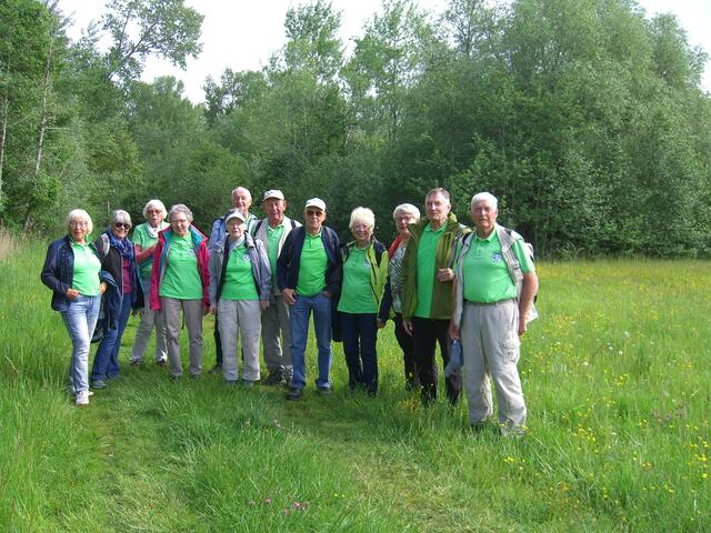 Wanderer auf der kurzen Strecke im Katinger Watt