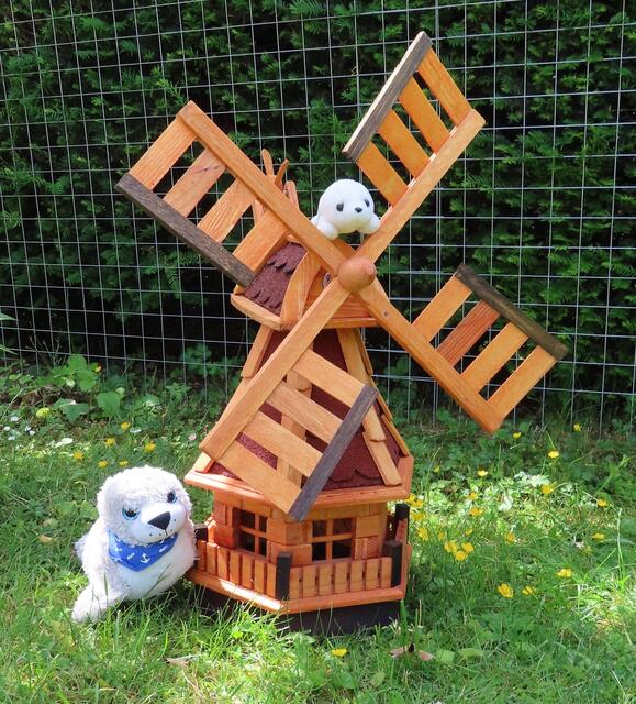 OLE wollte unbedingt wissen, wie der Garten von da oben aussieht ...