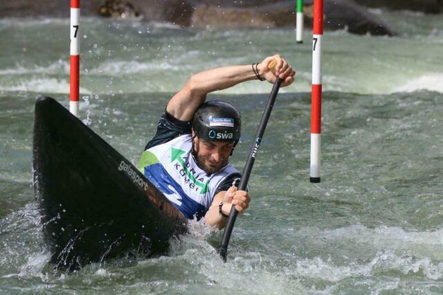 Sideris Tasiadis beim Weltcup Auftakt am Qualifikationstag in Tacen/Slowenien | Foto: Horst Woppowa