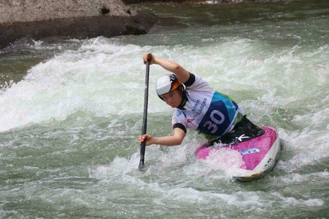 Hannah Süß beim Weltcup Auftakt am Qualifikationstag in Tacen/Slowenien | Foto: Horst Woppowa