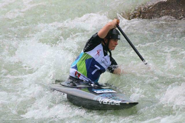 Elena Lilik beim Weltcup Auftakt am Qualifikationstag in Tacen/Slowenien | Foto: Horst Woppowa