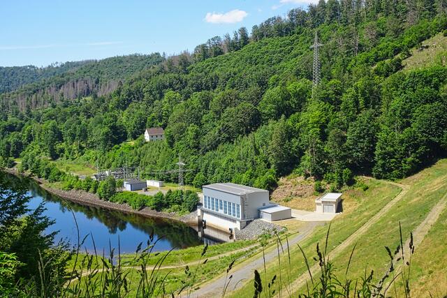 Unterwasserbecken der Odertalsperre