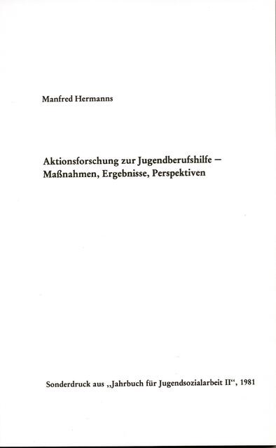 Aktionsforschung zur Jugendberufshilfe, 1981