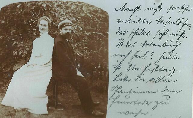 Sommer 1907,  Text Heinz: Er spricht vom 3. Festtag, es ist der Hochzeitstag