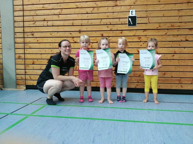 Die Kindersportgruppe mit Trainerin Katharina Fürst absolvierte ebenfalls eine kleine Vereinsmeisterschaft