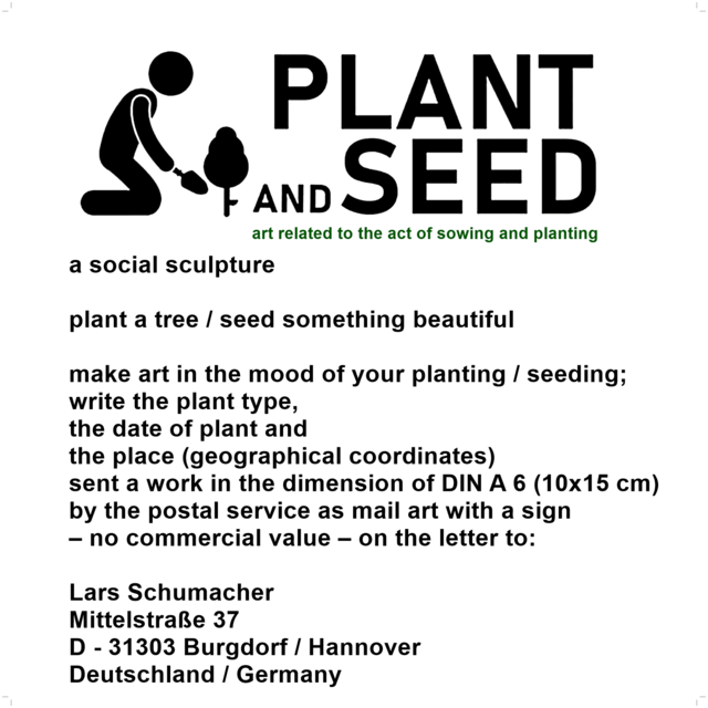Plant and Seed - Lars Schumacher - Kunstaktion während der Ausstellung. | Foto: Lars Schumacher