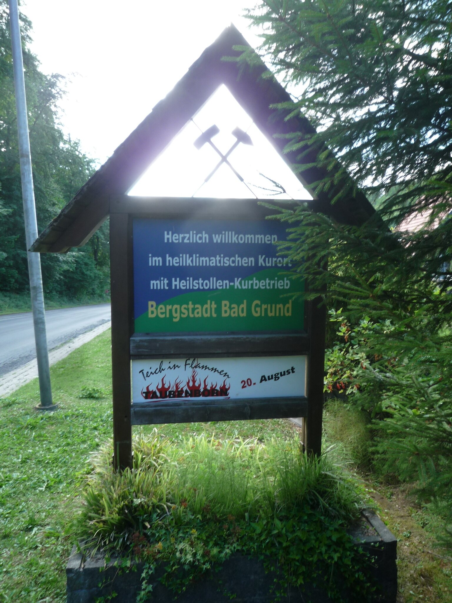 Teich im Flammen am 20. August 2022 Bad Grund (Harz)