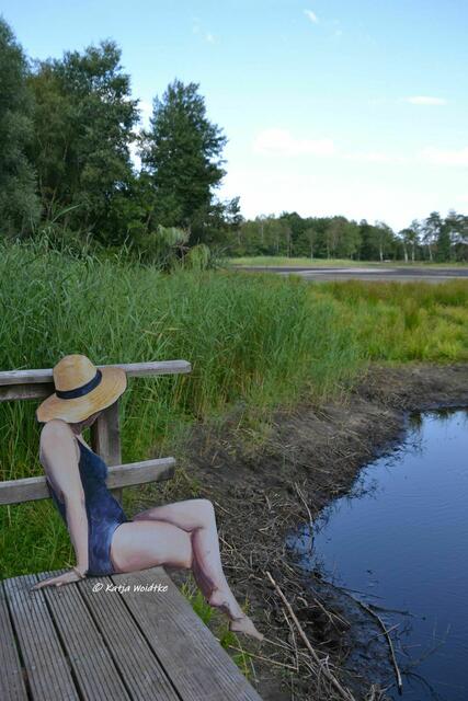 Sommer 2022 - Würmsee fällt trocken: Wenn die Füße über dem letzten Wasserloch baumeln... (Foto: Katja Woidtke) | Foto: Katja Woidtke