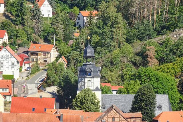 Blick über Wippra mit seiner St. Marienkirche